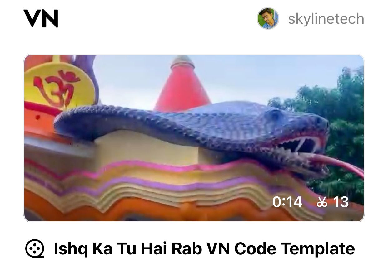 Isha Ka Tu Hai Rab – VN Code Template (EmotionalBhakti Reel Edit)
